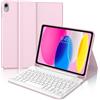 JADEMALL Custodia con Tastiera per iPad A16 11 Generazione 2025/10 Generazione 10.9 | Italiano QWERTY Tastiera Bluetooth Magnetica Staccabile con Portapenna per iPad A16 11/10 Generazione 11/10.9, Rosa