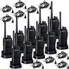 Retevis RT21 Walkie Talkie con Auricolari, Radio Portatile a Lungo Raggio, Ricetrasmettitore Portatile Ricaricabile, VOX, Robusta Radio Bidirezionale per Affari, Cantiere (Nero, 10 Pezzi)
