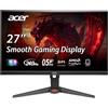 Acer Nitro XV270 W3 - Monitor da gaming da 27, Full HD, 240 Hz | Schermo da 27 pollici (68,6 cm), Full HD, 240 Hz, fino a 0,5 ms (GtG), HDMI 2.0, DP 1.4, regolabile in altezza, girevole