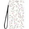Guxira Cover Pelle per Samsung Galaxy S25 FE 5G, Foglia di Rosa | Antiurto Slot Carte Custodia, A Libro Protettiva Flip Case, Magnetica Silicone Funzione Supporto Case per Ragazze Donne