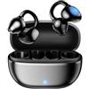 Caijin Cuffie Open-Ear, Auricolari Bluetooth Clip-On, Resistenti all'acqua IPX4, Controllo touch, Cuffie wireless leggere per sport, viaggi e ufficio (Nero)