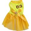HEMOTON Vestito Cane Tutu Giallo S Gonna Traspirante per come Chihuahua e Pomerania Abbigliamento Pet Comodo per Feste e Speciali
