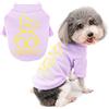 Zunea Cappotto Maglione per Cani di Piccola Taglia Invernale Pullover Giacca Cappotto Morbido Caldo Abbigliamento Cucciolo Felpa per Animali Domestici Gatto Cani Chihuahua Yorkie Viola M