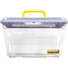Mangolè Acquarietto Onda per Pesci in Plastica Trasparente 9 L | Acquarietto 32,5x21x20 cm per pesci, plastica trasparente, coperchio removibile, sportellino, fessure di aerazione