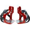Milageto Staffe da Equitazione, Gabbia per Equitazione, staffe equestri, Sella da Cavallo in Alluminio, per Equitazione, Rosso