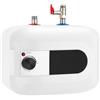 WAPHOERTE Scaldabagno da 6 l, 220 V, 1500 W, temperatura regolabile da 30 a 65 °C, per lavabo, sottopiano in cucina, bianco