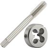 Cinrusge M7.5X0.75 Tap and Die Set, M7.5 x 0.75 Tap and Die Right Hand | Set di maschi filettati M7,5 x 0,75 e fustelle rotonde, con il rubinetto in acciaio ad alta velocità M2 e la matrice in lega