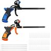 Halorin Pistola per schiuma PU, set di 2 pistole professionali in metallo con 54 ugelli (4 lunghi + 50 corti), pistola in schiuma PU per sigillare, riempimento e montaggio, per fai da te e professionisti
