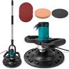 TANIASHOP Frattone Levigatrice Elettrico 2000W Ø380mm, 6 Velocità 0-280 Giri/Min, con Asta Telescopica Luce LED Orientabile, Levigatrice per Pareti, Soffitti, Intonaci e Rasature