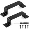 Voxlara 2 Pcs Maniglia Porta Scorrevole Acciaio Inox, Maniglia Porta Scorrevole, Maniglia per Porta Cassetti Armadietto Armadio Garage Esterno Interne Porte, 157 x 25 mm Noir