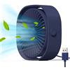 Simpeak Ventilatore USB Scrivania, Mini Ventilatore Tavolo con Raffreddamento Silenzioso Portatile, 3 Velocità Regolabile 360° Rotazione per Casa Ufficio Viaggi, Blu Scuro