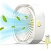 Simpeak Ventilatore USB Scrivania, Mini Ventilatore Tavolo con Raffreddamento Silenzioso Portatile, 3 Velocità Regolabile 360° Rotazione per Casa Ufficio Viaggi, Bianco