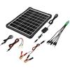SECUPOE Caricatore solare universale da 20 W, uscita 5 V/9 V/12 V con morsetti per batteria e hub USB a 4 porte, pannello solare portatile impermeabile IP65 per telefono, tablet, batteria auto