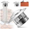 WANDGU 110mm Antipioggia Comignoli Del Tetto: Comignolo In Acciaio Inox Cono Con Retina Copertura, Tubo Della Stufa Topper, Del Camino Copertura Antipioggia, Copertura Del Tetto per Camino Esterno