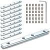 PIANKEKE 9 Pz Connettore Staffa Giunto per Profilati Alluminio 20x20 | Strutturali Linea Connettori per profili 20x20 con scanalature da 8 mm, per profili strutturali, con 36 viti e 1 chiave
