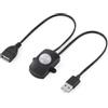 Cazfion Sensore di Movimento PIR USB 5-24V 2A Interruttore per Striscia LED Nero | Angolo 120 Gradi, Portata 3-5 Metri, Ritardo 15 Secondi Regolabile, Montaggio a Vista o Incassato, Viti Incluse