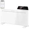 HOMCOM Stufa Smart a Pannello 2000W, Parete/Freestanding, Wi-Fi, Bianca | Compatibile con Alexa e Google Home, stufa elettrica con timer settimanale, Finestra Aperta/Antigelo, termostato regolabile
