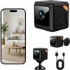 nilic Mini telecamera spia wireless 1080P, telecamera di sorveglianza | Rilevamento di movimento e visione notturna, piccola fotocamera discreta per casa, auto e ufficio