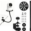 letuxaamz Supporto Baby Monitor Flessibile con Tubo 30cm e Adattatore Universale 1/4 Pollice, Supporto Telecamera Culla per Letto Bimbo, Tavolo, Culla - Carico Max 0,5kg, Nero