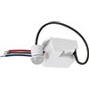 goobay Mini rilevatore di movimento per interni, da incasso, 360°, piccolo sensore da incasso per soffitto e parete, adatto a LED fino a 400 W, ricambio per interruttore della luce, portata 8 m, 79604