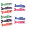 Tofficu 10 pezzi Koinobori giapponesi a forma di carpa in tessuto a maglia | Colori vivaci, resistente all'usura e alle intemperie, per casa e feste, si muove con il vento