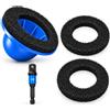 Thryvix Spazzola Mozzo Ruota Auto, Sfera Abrasiva con Attacco da 1/2 Pollice per Ruggine, Ossidazione e Sporco, per Cerchi e Mozzi Auto, Ricambio Pneumatici, Ø 90/150 mm