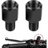 EZVEZS 2 adattatori per specchietti da moto, adattatore M10 a M8, filettatura sinistra/destra, affidabile adattatore per specchietto per moto, scooter, ciclomotori (M8 LH to M8 RH)