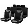 AutAng Coprisedili per Peugeot 1007, 106, 107, 108, 2008, 206, 206+, 207, 208, 3008, 301, 306, 307, 308, 4007, 4008, 406, 407, 508, 6 07 07 Für Audi A1 A2 A3 A4 A5 A6 A7 Q2 Q3 Q4 Q5 (grigio)