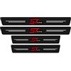 RIDGOEL 4 Pezzi ST Line Adesivi per Battitacco per Ford Focus EcoSport Kuga Mondeo Fiesta Puma, Adesivo per Battitacco in Fibra di Carbonio Protezioni Per Davanzali Per Porte Auto Red