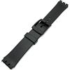 Sconosciuto New 17mm (20mm) Sized Resin Strap Compatible for Swatch® Watch - Black - RG12