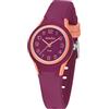 SINAR Orologio da polso sportivo da ragazza, analogico, al quarzo, 10 bar, impermeabile, cinturino in silicone, bacca, albicocca XB-47-4, bacca, Moderno