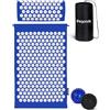 LifeGoods Tappetino Agopressione - Tappetino Massaggiante Corpo - Tappeto Agopressione - Mysa Tappetino Svedese - Mysa - Sfere da Massaggio e Borsa - Blu e bianco