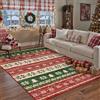 PureCozy Tappeto Salotto 160x230 cm Lavabile Natale Carpet, Rosso-verde | Vintage, Antiscivolo, Pelo Corto, Morbido Tappeti per Soggiorno, Cucina, Camera, Interno Decorazione Natale