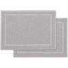 Giovanni Dolcinotti MADE IN ITALY Giovanni Dolcinotti Set 2 Tappeti Bagno Premium 50x80 cm 100% Cotone - Silver - Morbidi, Assorbenti e Lavabili - con Bordo Perimetrale - per Doccia, Vasca e Lavabo
