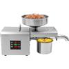 ZNLLQZN Pressa elettrica per olio, 610 W, spremitura a freddo e a caldo, 3-5 kg/h | Macchina spremiolio con filtro, controllo della temperatura 40-240°C, protezione da surriscaldamento, per arachidi, sesamo