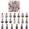 Cheriswelry - Set di 20 mini bottiglie dei desideri in vetro con pietre Reiki, per realizzare gioielli e decorazioni per la casa (2 stili)