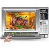 Nuwave Bravo XL Pro Smart Oven & Air Freidera, ventola migliorata 100% più veloce, risultati più nitidi, temperature regolabili 50F-500F, visualizzazione bianca fredda interattiva migliorata,