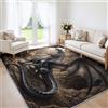 Generic Tappeto fantasy mitico con drago, 160 x 230 cm, tappeto per camera da letto, antiscivolo, non perde pelo, decorazione per la casa, soggiorno, cucina, sala da pranzo, lavabile in lavatrice