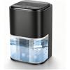 Gerbala Deumidificatore Casa, 2L Deumidificatori Portatile con Luce Ambientale a 7 Colori e Spegnimento Auto Basso Deumidificatore Elettrico Silenzioso per Camera, Bagno, Ufficio (Nero)