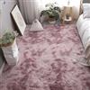 HOUXINZ Calore Tappeto Salotto 90 x 250 cm Antiscivolo e Morbido, Tie Dye Tappetino Peloso Pelo Lungo Moderno Soggiorno Moderno, Ragazza, Viola Rosa