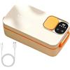 Generic Lunch Box elettrico - Porta pranzo riscaldato ricaricabile tramite USB con | Scatola termica termica per il pranzo, senza fili, per uomini e donne, lavoro, viaggi, ufficio, campeggio