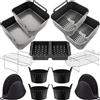 iStock kitchen AirFlow Pro™ Set Completo per Ninja Foodi MAX Dual Zone AF400EU 9,5 L | 17 Pezzi: 2 Stampi, 2 Stampi da Forno, 2 Griglie, 4 Spiedini, 4 Stampini per Uova, Pinze, Stampo per Waffle | iStock Kitchen
