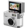 NbgrvB Vlogging per mini fotocamera per selfie da viaggio leggero Vlogging (bianco | Struttura in metallo e ABS, per una finitura durevole, 5 opzioni di colore, bianco, nero, arancione, marrone, rosa