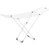SONGMICS Stendibiancheria, Pieghevole con Ali, da Pavimento, Salvaspazio | Stendino per Biancheria da Letto, per Interno ed Esterno, Bianco opaco, Collezione BUNJI LLR540W01