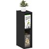 Furinno Fulda Libreria salvaspazio a 2 ripiani, larghezza 15 cm, legno nero | Scaffale portaoggetti, 23,6 x 15 x 53,8 cm (profondità) x 53,8 cm (altezza), libreria, per soggiorno, camera da letto