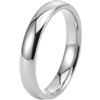 Whoiy Anelli Amicizia Maschili 4Mm/6Mm/8Mm, Fedine Argento Fidanzamento con Incisione Cupola Semplice Anello Lucido Matrimonio Tungsteno