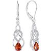 YL Orecchini Pera Argento 925 con 12 Pietra Portafortuna 5A Zirconia Cubica Orecchini per donna