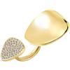 Breil, Anello Donna in Acciaio, Pavé di Cristalli, Misura 5 | Collezione B Whisper Glow, Pavé di Cristalli, Misura 5, 5, Idea Regalo Donna
