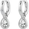 Brosway Orecchini Donna a Cerchio in Acciaio | Orecchini a Cerchio con Cristalli | Collezione SYMPHONIA - BYM215