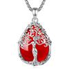 CELESTIA Collana Donna Ametista Ossidiana Pietra di Luna e Ciondolo Albero della Vita Placcato Argento Regalo Compleanno, Festa della Mamma, Regali per Mamma, Sorella